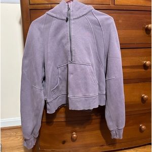 lululemon scuba oversized half-zip hoodie | color: purple ash